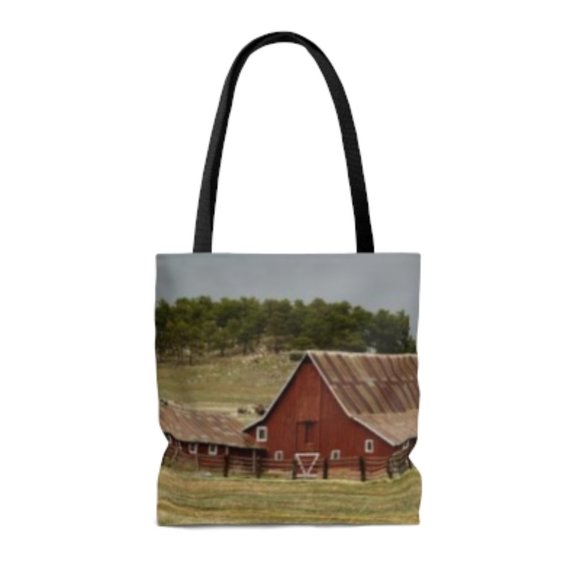 Old Red Barn Large Tote Bag - Picture 2 of 2